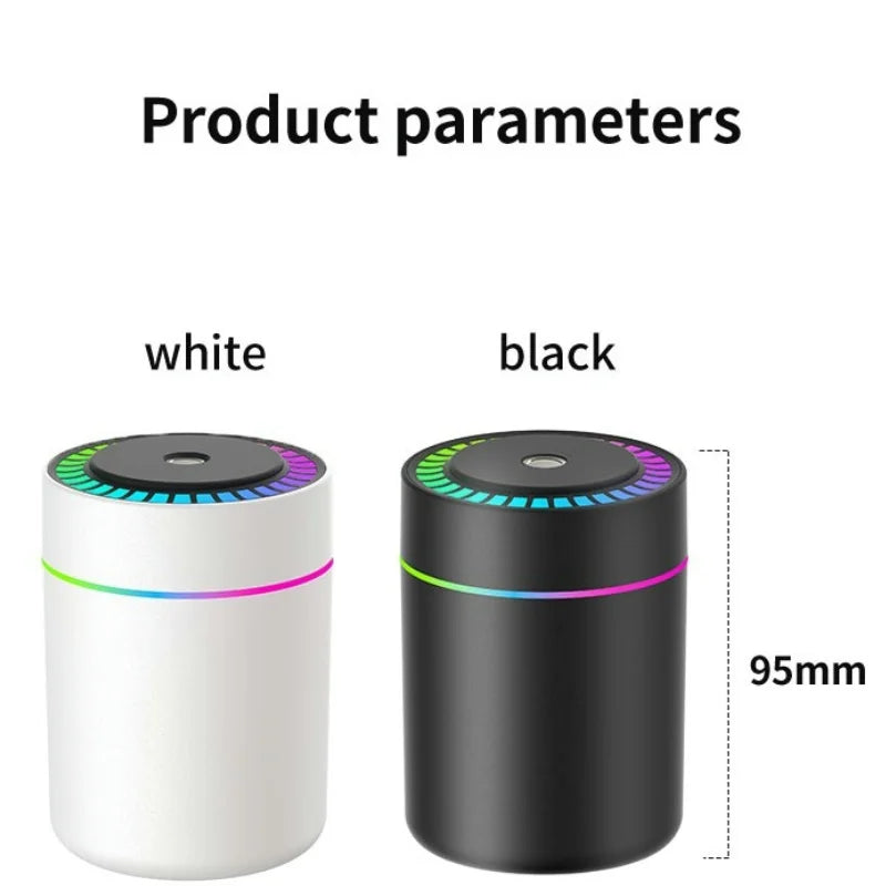 Mini USB Electric Air Humidifier Aroma Diffuser Essential Oil Purifier with Mist Maker Lights for Car Home Bedroom