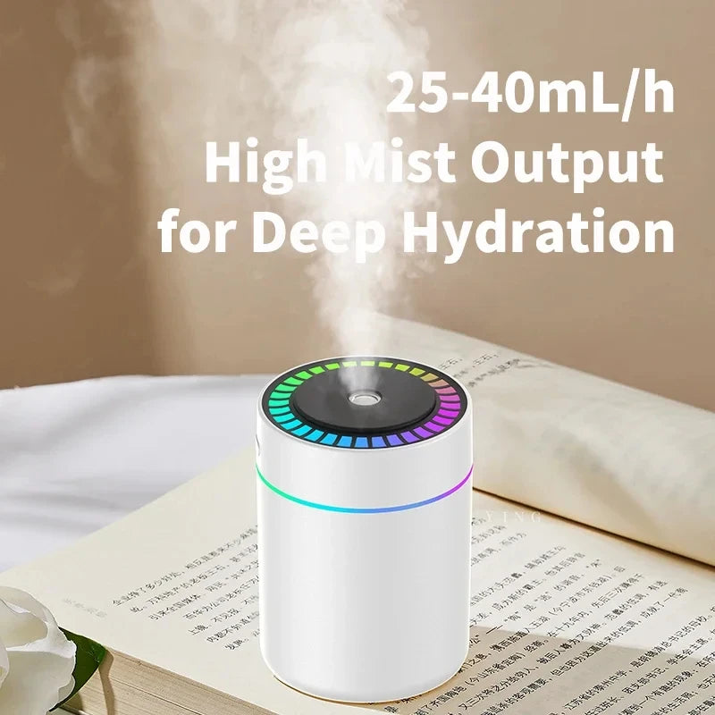 Mini USB Electric Air Humidifier Aroma Diffuser Essential Oil Purifier with Mist Maker Lights for Car Home Bedroom