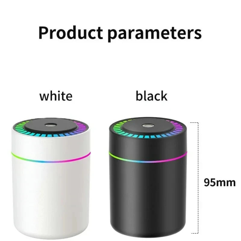 Mini USB Electric Air Humidifier Aroma Diffuser Essential Oil Purifier with Mist Maker Lights for Car Home Bedroom
