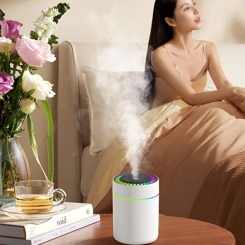 Mini USB Electric Air Humidifier Aroma Diffuser Essential Oil Purifier with Mist Maker Lights for Car Home Bedroom