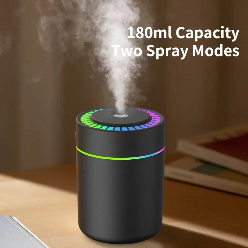 Mini USB Electric Air Humidifier Aroma Diffuser Essential Oil Purifier with Mist Maker Lights for Car Home Bedroom