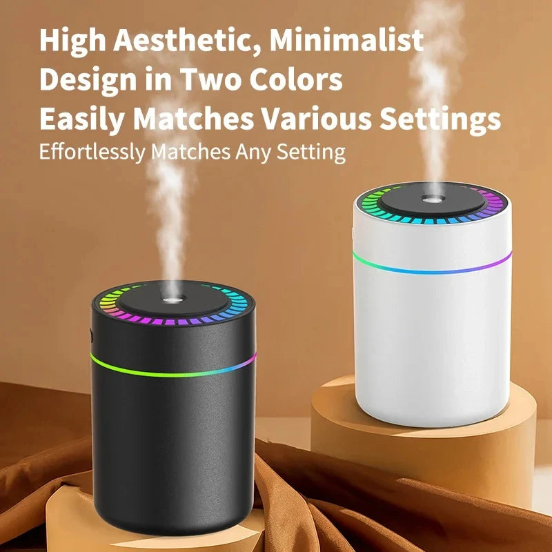 Mini USB Electric Air Humidifier Aroma Diffuser Essential Oil Purifier with Mist Maker Lights for Car Home Bedroom