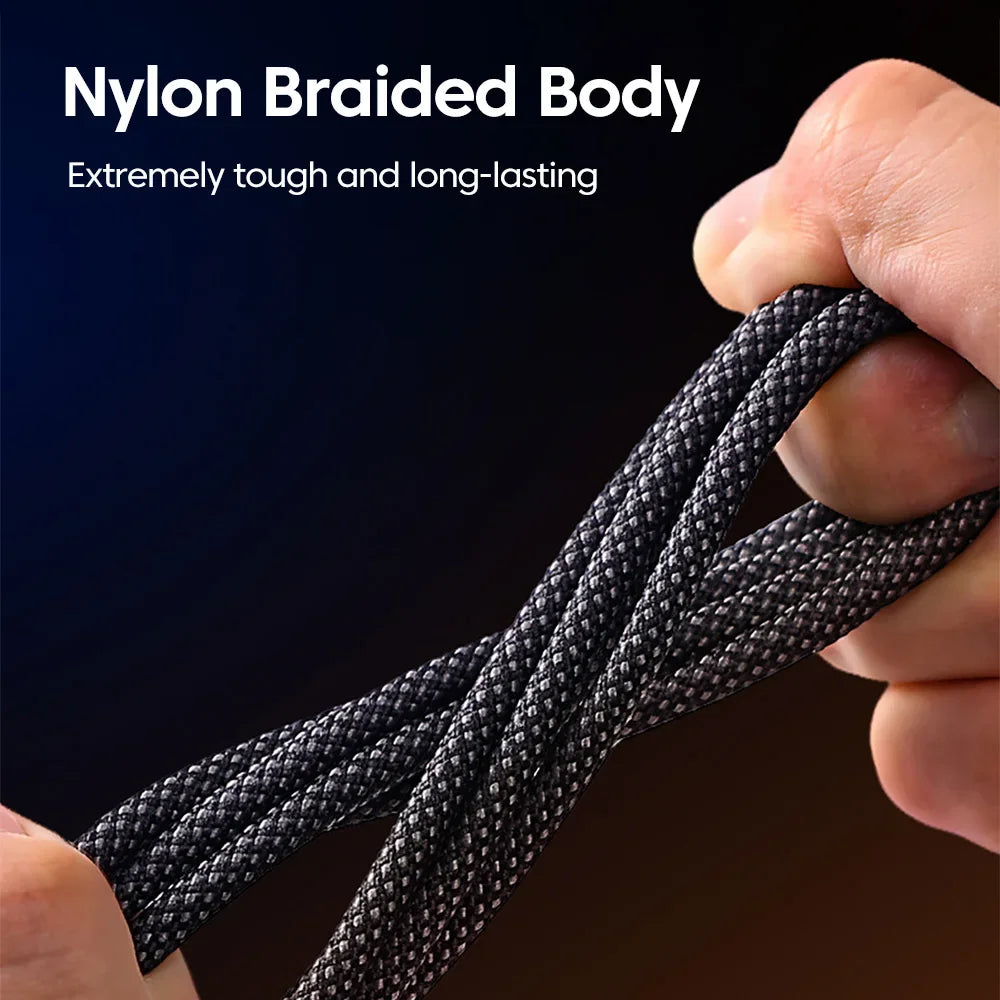 NNBILI 240W Nylon USB A to Type C Super Fast Charging Cable For Samsung S26 Huawei USB C to Type C For iPhone 17 16 Charger Cord