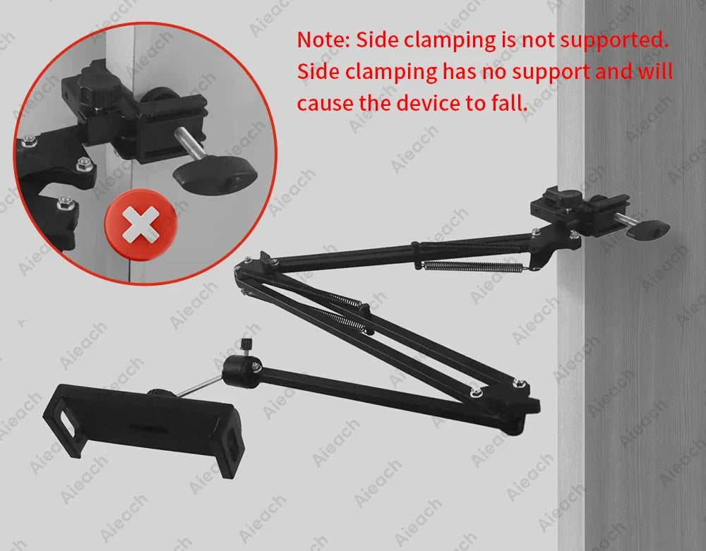 Tablet Holder for Bed with 90cm Metal Arm iPad Stand Tablet Bracket 360° Rotating Bed Phone Mount for 4.5~12.9 inch Phone Tablet